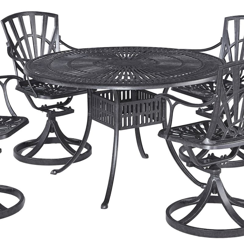 Homestyles Grenada Charcoal Aluminum Outdoor Dining Table