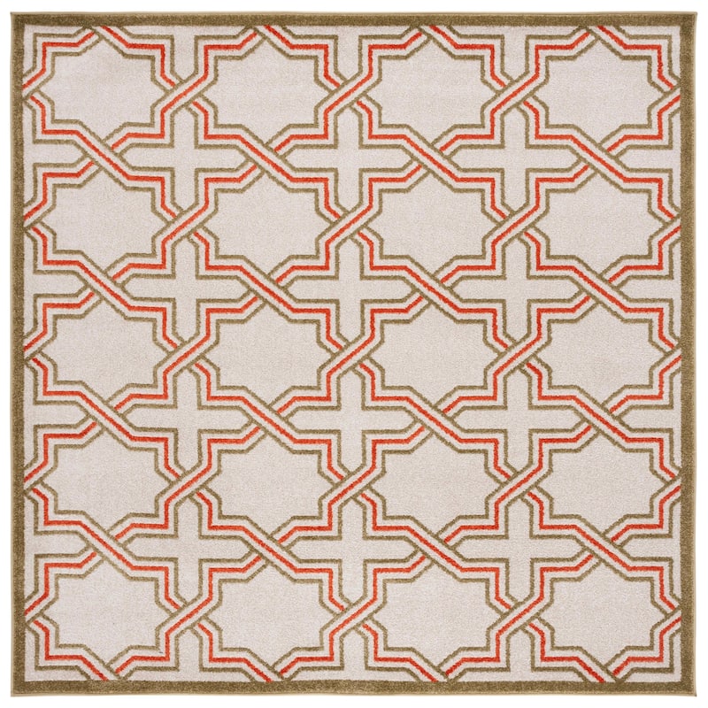 SAFAVIEH Amherst Irini Modern Rug - 7' Square - Ivory/Light Green