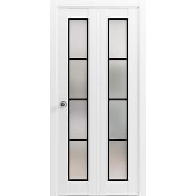 Bi-fold Doors 36 x 80 Planum 2132 White Silk Sturdy Tracks
