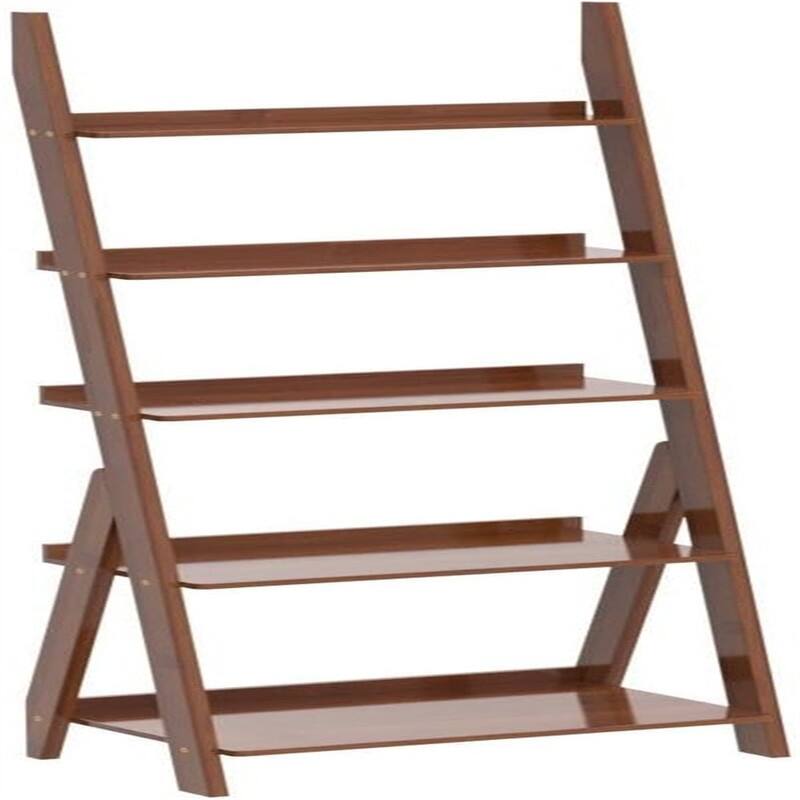 5 Tier Ladder Shelf Bookcase - 12"D x 21"W x 59"H