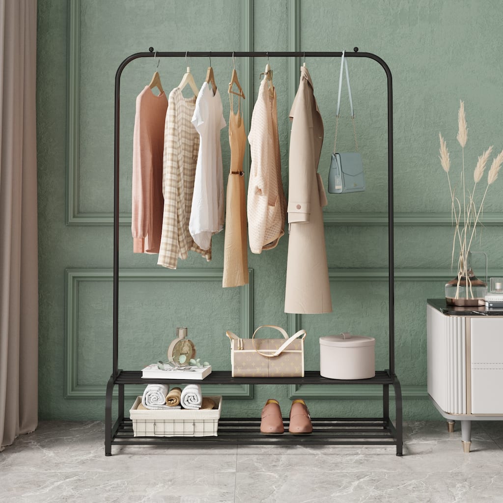Clothing Garment Rack with Shelves