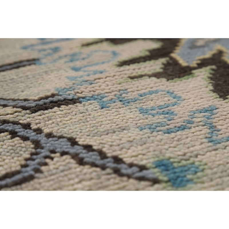 Oushak Indian Area Rug Handmade Transitional Wool Carpet - 8'0"x 9'10"