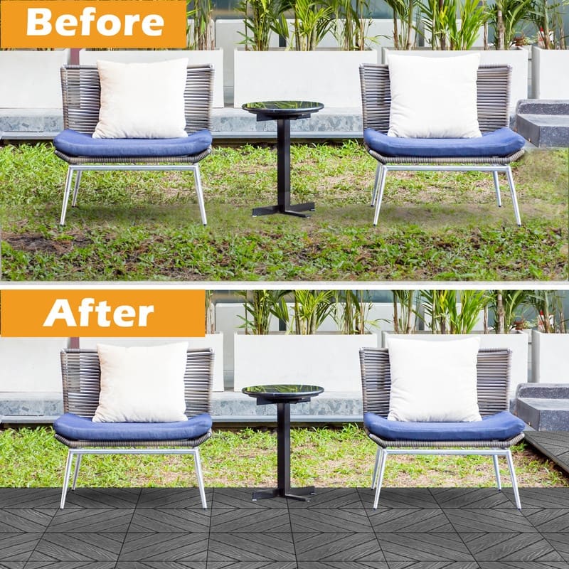 27PCS Outdoor Deck Tile Plastic Waterproof