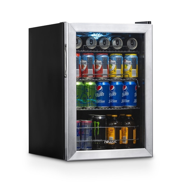 mini beverage cooler glass door