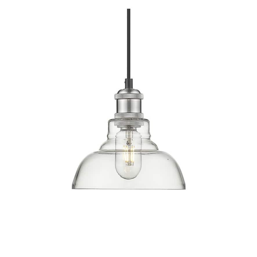 Golden Lighting Carver Single Light 8" Wide Mini Pendant with Clear
