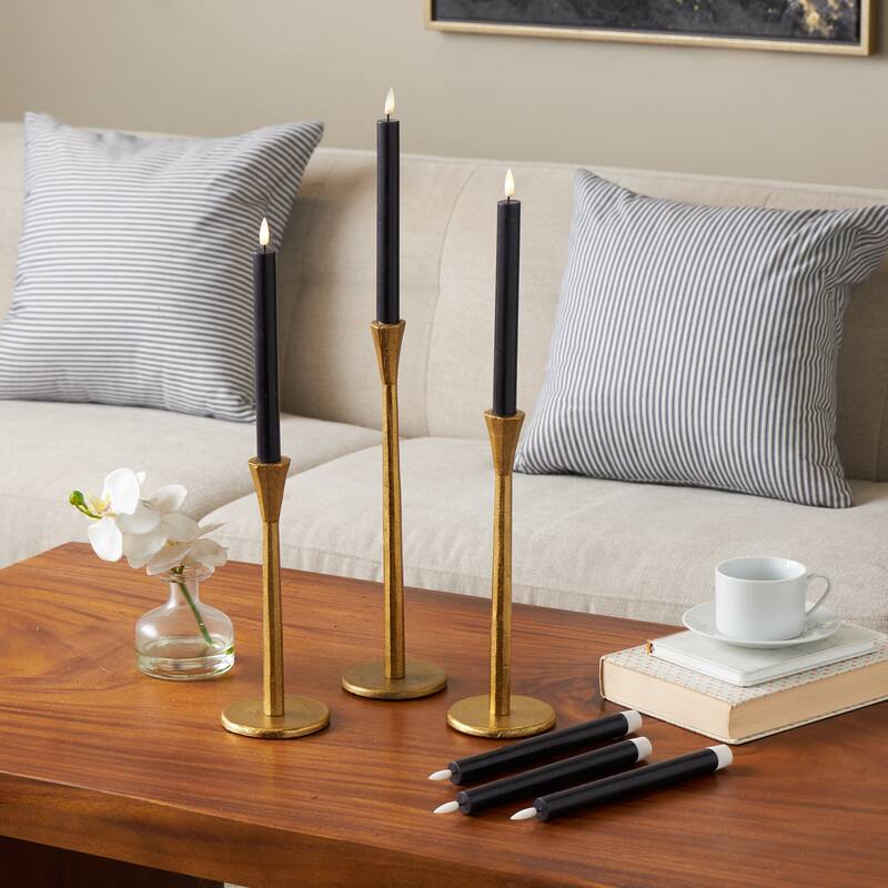 Wax Flameless Candle with Remote Control - Set of 6 Red, Black, White, Yellow, Blue or Pink - Roche River Decor