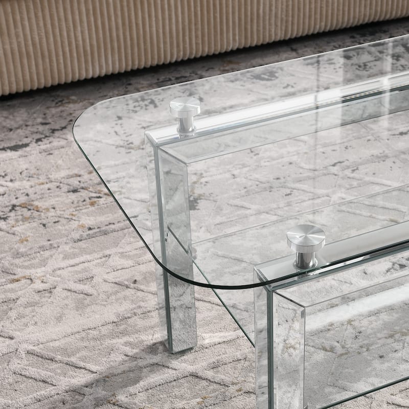 Rectangle Tempered Glass Coffee Table