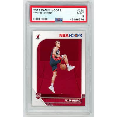 Tyler Herro 2019 Panini Hoops Basketball Rookie Card RC #210 Graded PSA 9 MINT - 8'6" x 11'6"