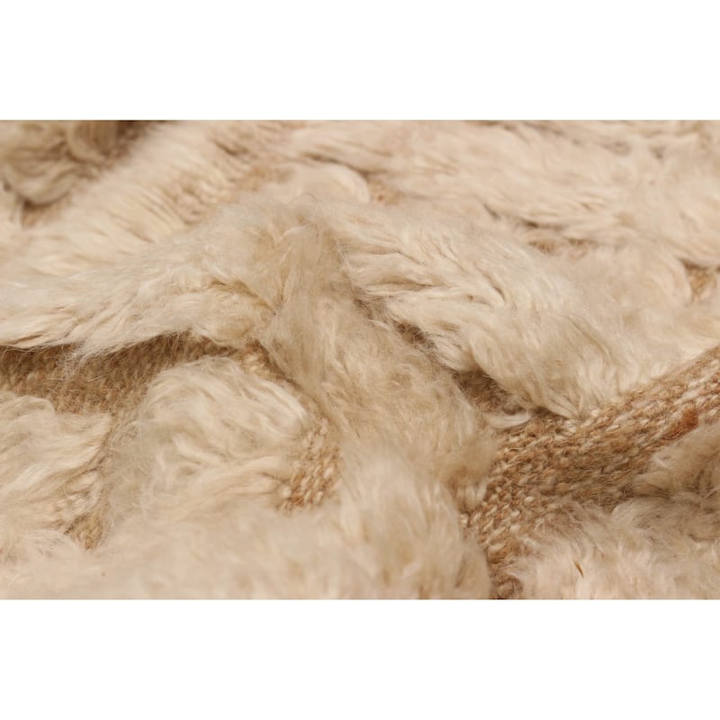 ECARPETGALLERY Hand-knotted Tangier Cream Wool Rug - 9'8 x 13'7