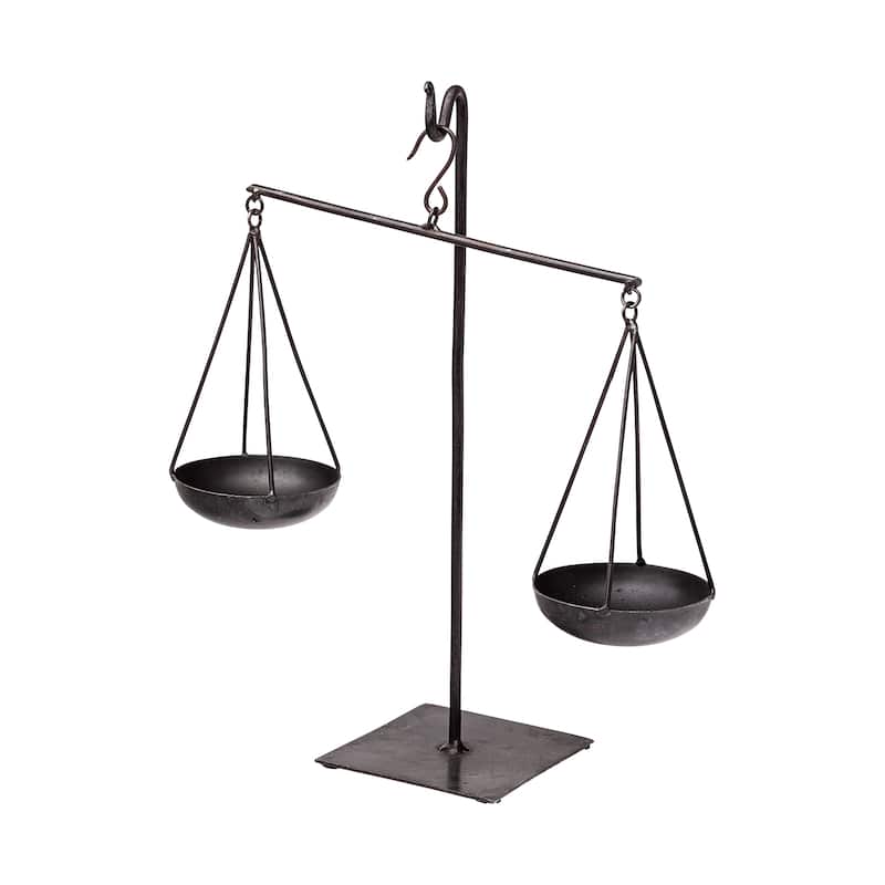 Ellis 10L x 4W Black Metal Vintage Inspired Weighing Scale - 10.0L x 4.0W x 13.0H - 10.0L x 4.0W x 13.0H - Black