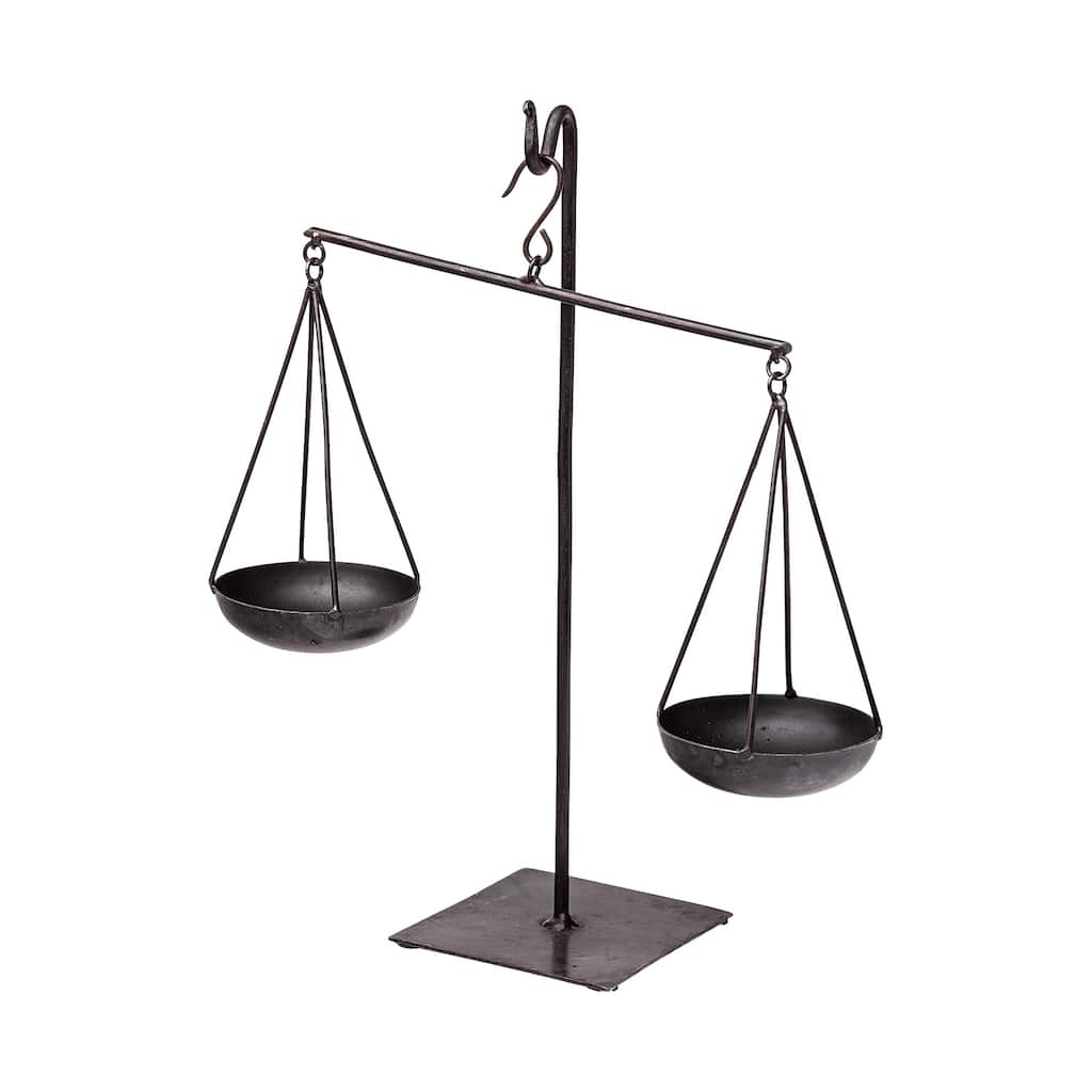 Ellis 10L x 4W Black Metal Vintage Inspired Weighing Scale - 10.0L x 4.0W x 13.0H