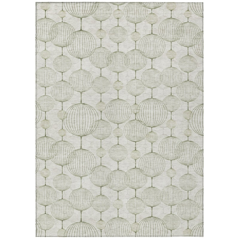 HomeRoots Geometric Transitional Rectangle Outdoor Rug