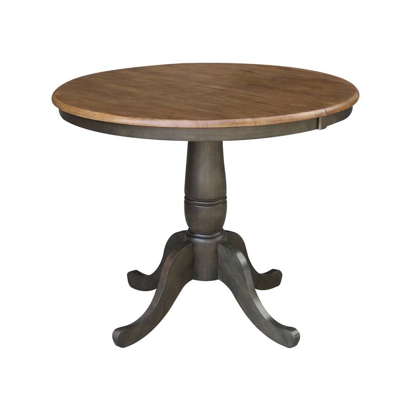 36" Round Extension Dining Table with 2 Chairs