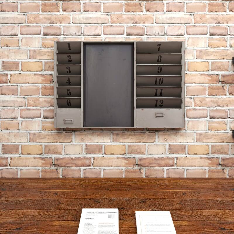 Industrial 24 x 36 Inch 12-pocket Metal Message Board by Studio 350