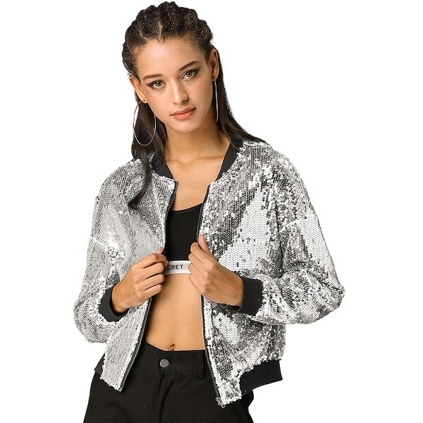 shimmer bomber jacket