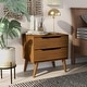 preview thumbnail 2 of 31, Bodo Mid-century Modern Wood 2-Drawer Nightstand by Carson Carrington Oak