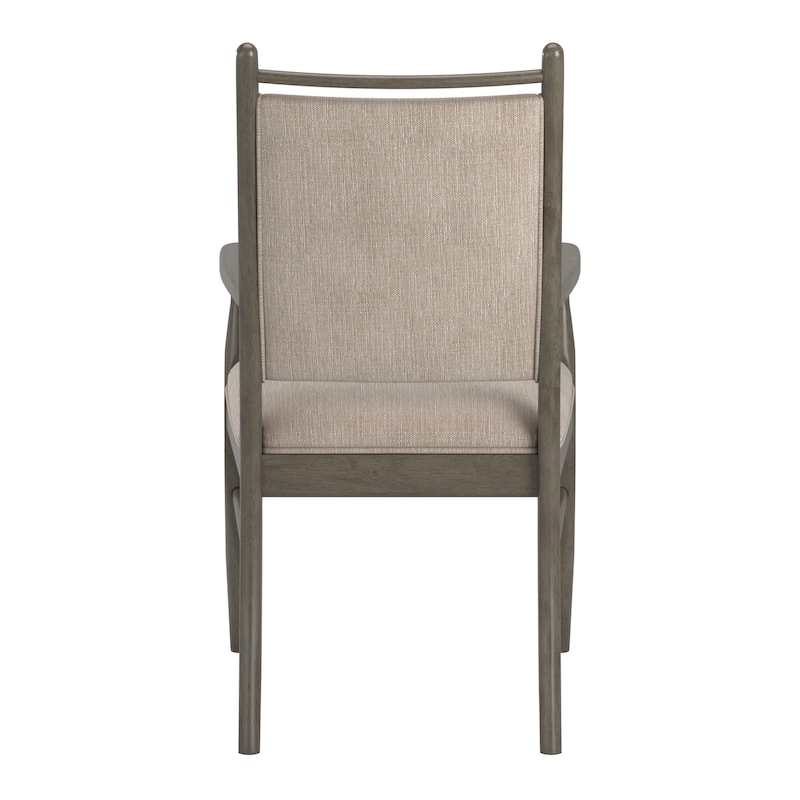 Harstad Wood Finish Beige Fabric Arm Chair (Set of 2) by iNSPIRE Q Modern