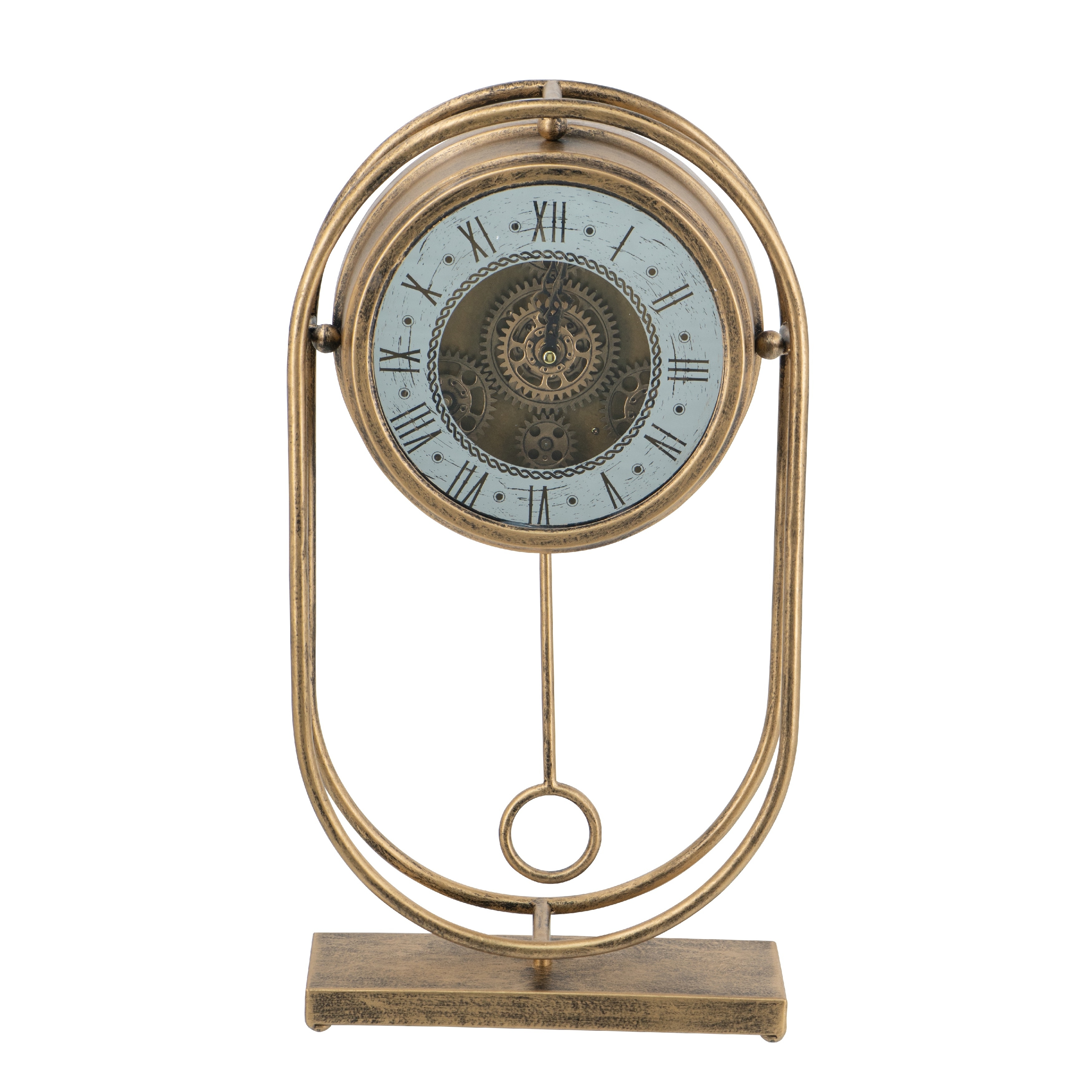 A&B Home Vintage Inspired Table Gear Clock