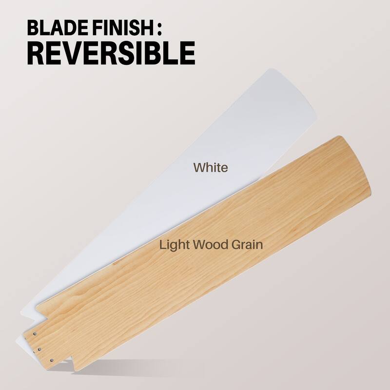 52" Plywood Ceiling Fan with Light and Remote Reversible Quiet AC Motor Dimmable LED Dual Color Blade