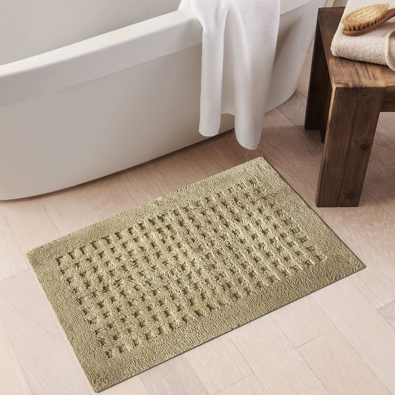 Essential Waffle Modern Bath Rug
