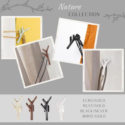 Curtain Tieback Hooks - Set of 2 Adhesive Hooks Holdbacks