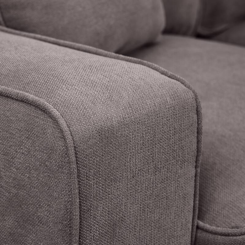 Serta Palisades Upholstered 61" Sofas for Living Room Modern Design Couch, Straight Arms, Tool-Free Assembly