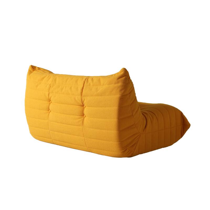 Floor Lazy Sofa Teddy Fabric Convertible Couch Sofa Set