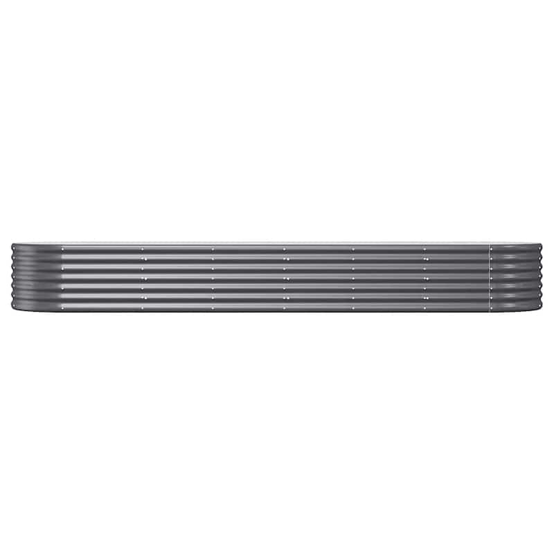 vidaXL Raised Garden Bed Raised Flower Bed Galvanized Steel Outdoor Planter
