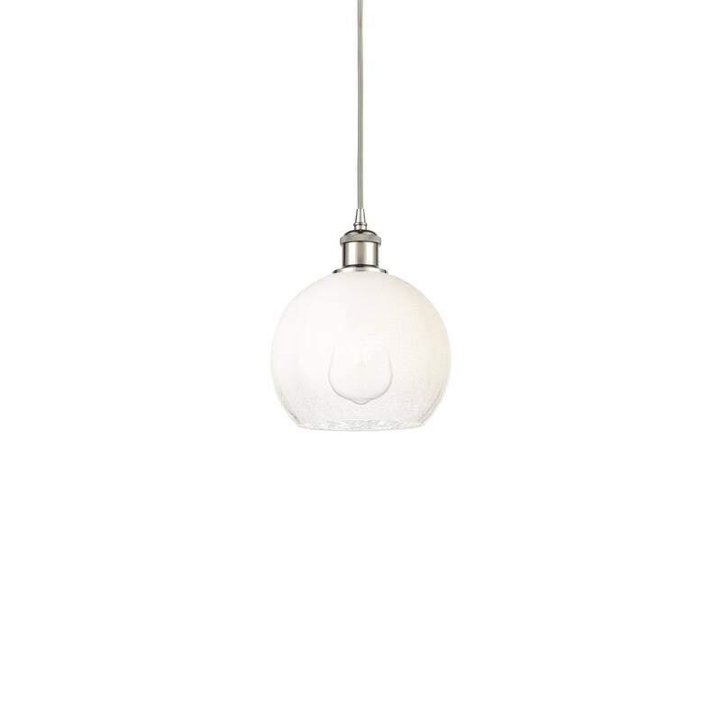 Innovations Lighting 516-1P-11-8 Brookhaven Globe Pendant Brookhaven - Polished Nickel / Opal