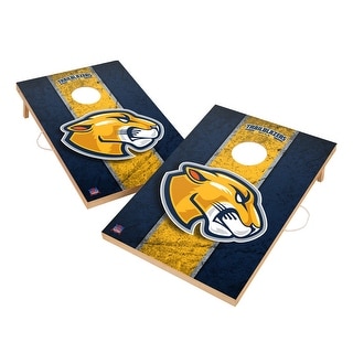 Vintage Massachusetts College of Liberal Arts Trailblazers Regulation 2x4 Cornhole Set