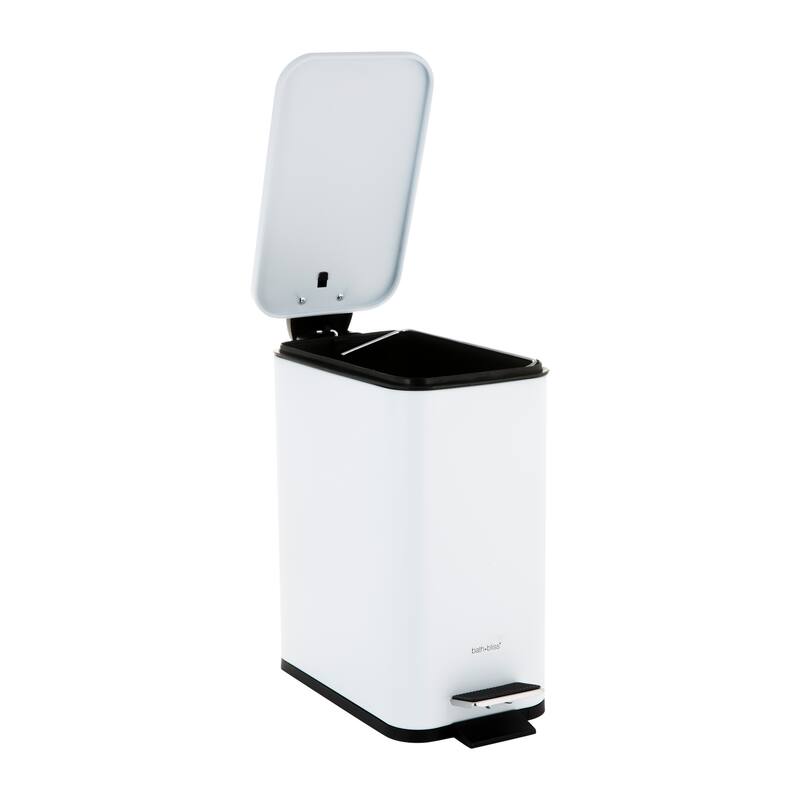 Simplify Slim Rectangular 5 Liter Pedal Trash Bin with Soft Close Lid