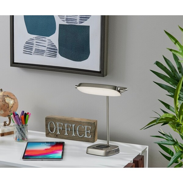 Adesso Radley LED AdessoCharge Desk Lamp with Smart Switch Black