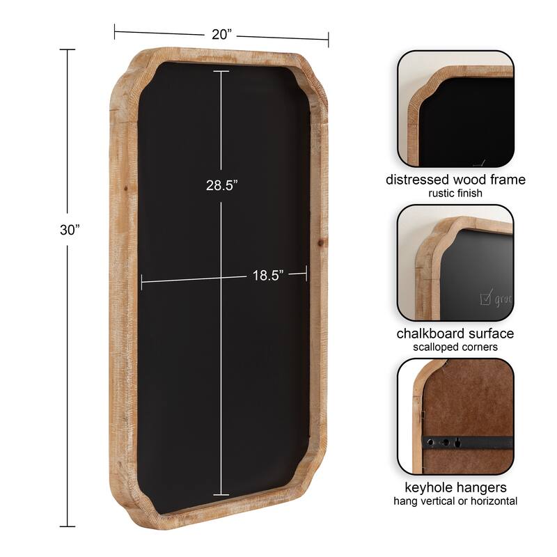 Kate and Laurel Marston Wood Framed Chalkboard - 20x30