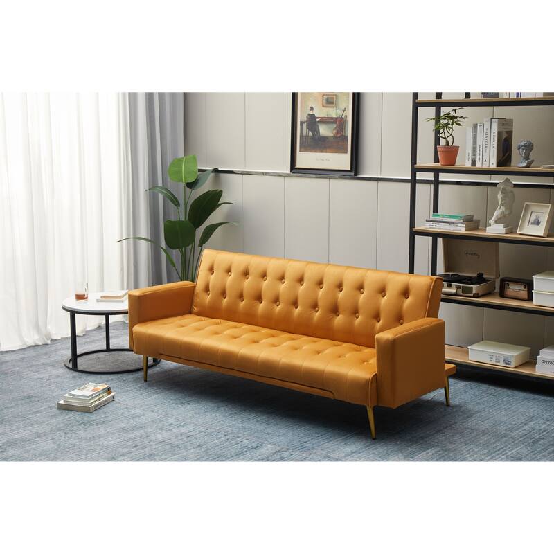 75'' Wide Tufted Velvet Convertible Sleeper sofa