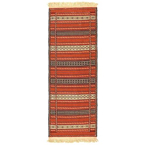 Flat-weave Ottoman Kashkoli Red Wool Sumak