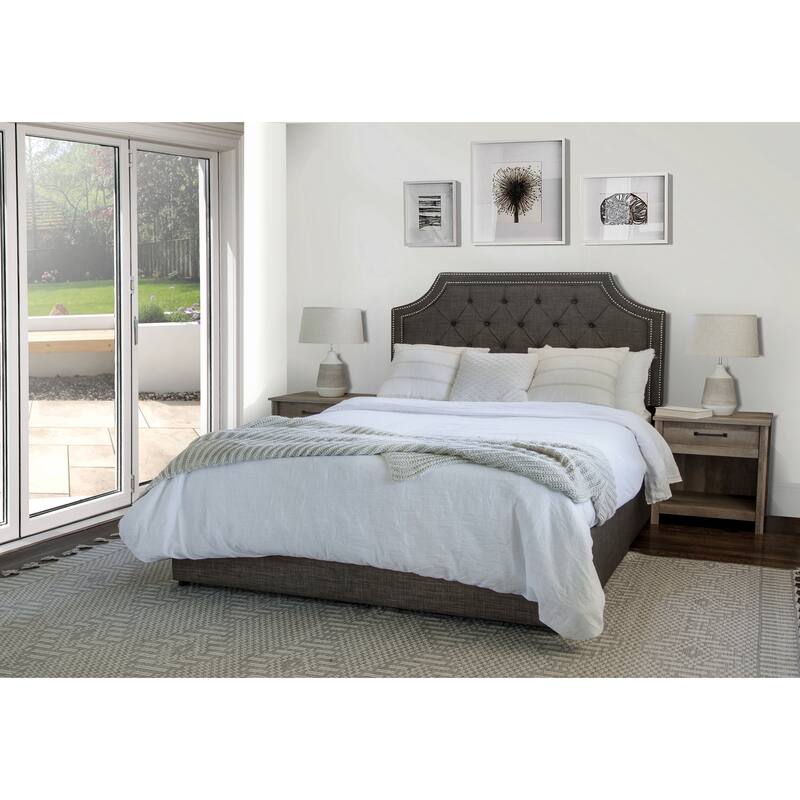 Aubrey "Mammoth" Upholstered Platform 2 Drawer Storage Bed