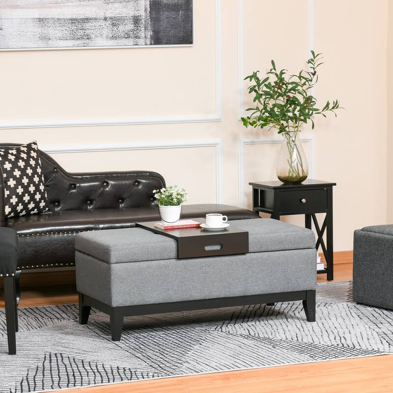 42" Rectangular Storage Ottoman Bench