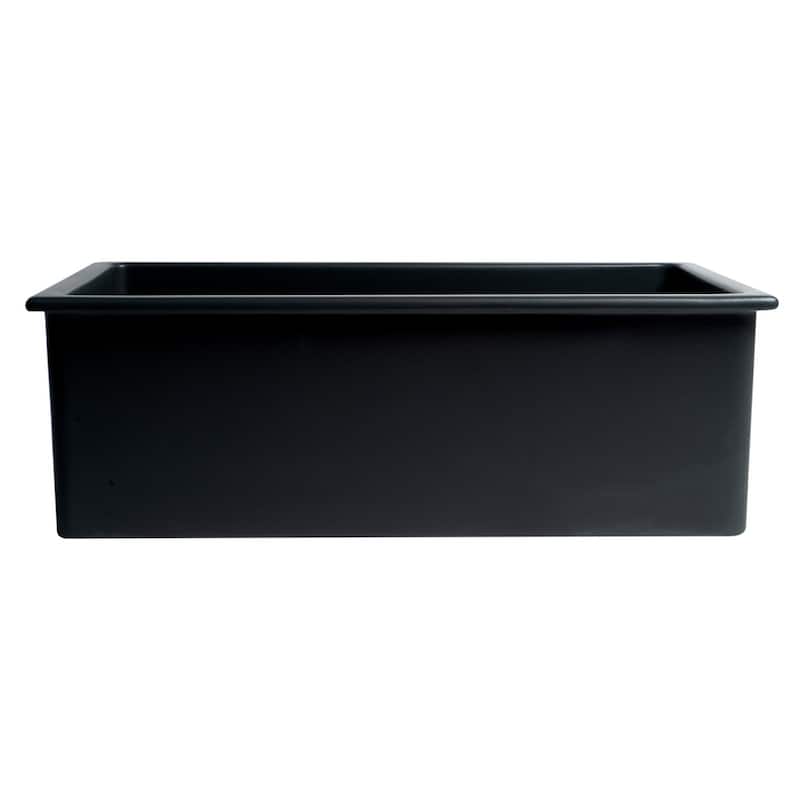 Black Matte 30" x 18" Fireclay Undermount / Drop In Fireclay Kitchen Sink