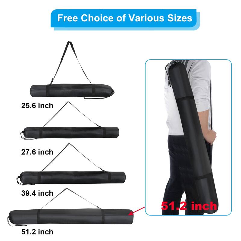2Pcs 51" Camp Chair Replacement Bag Folding Camping Chair Carry Bag with Strap - Black - 51 Inch