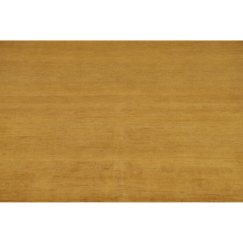 Yellow Gabbeh Oriental Square Area Rug Handmade Wool Carpet - 6'7" x 6'8"