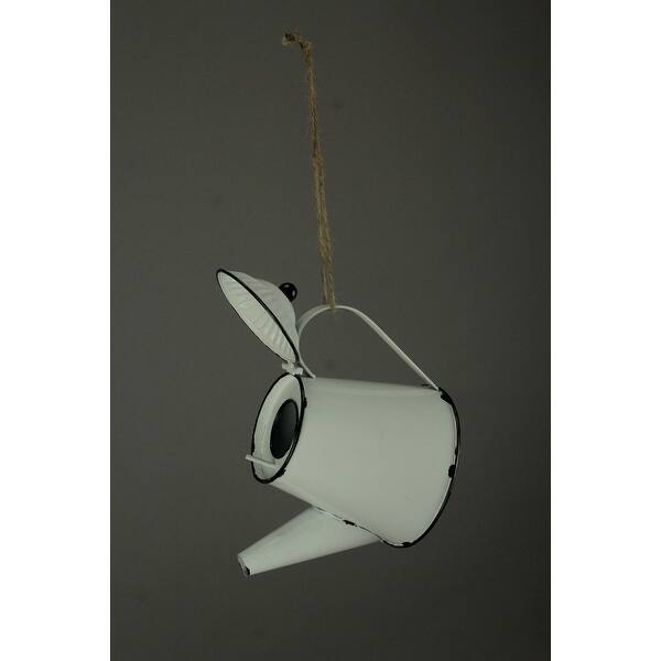 Shop White Enamel Metal Rustic Tea Kettle Decorative Outdoor