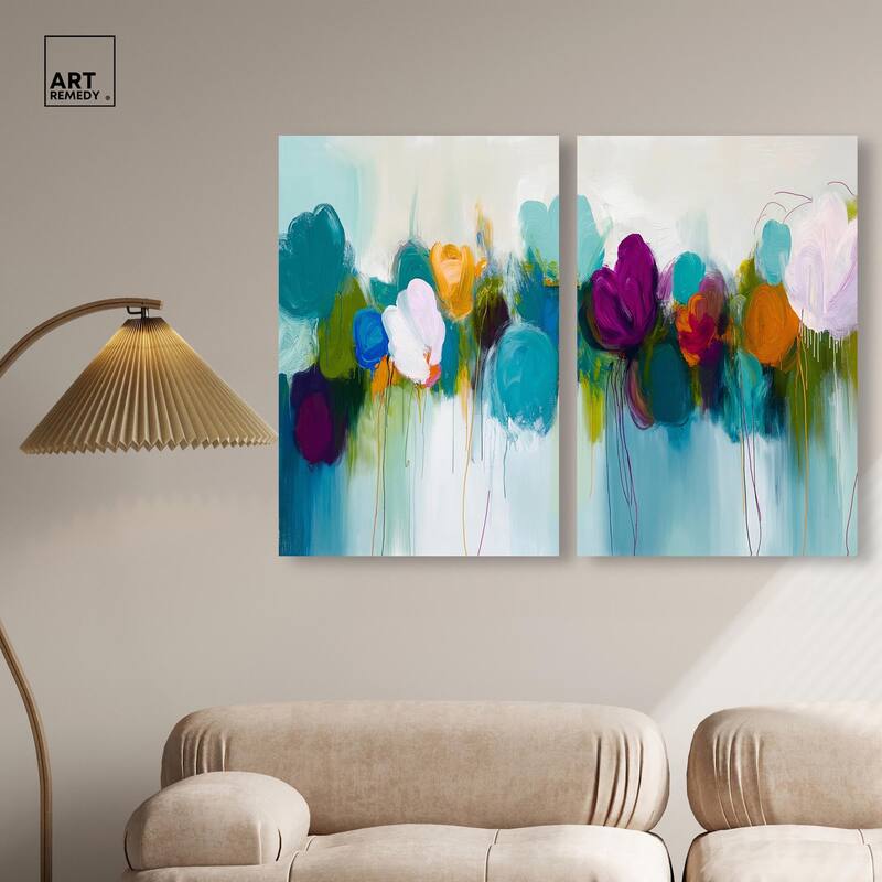 Expressive Flow II Canvas Set of 2 by Art Remedy, Gallery Wrapped
