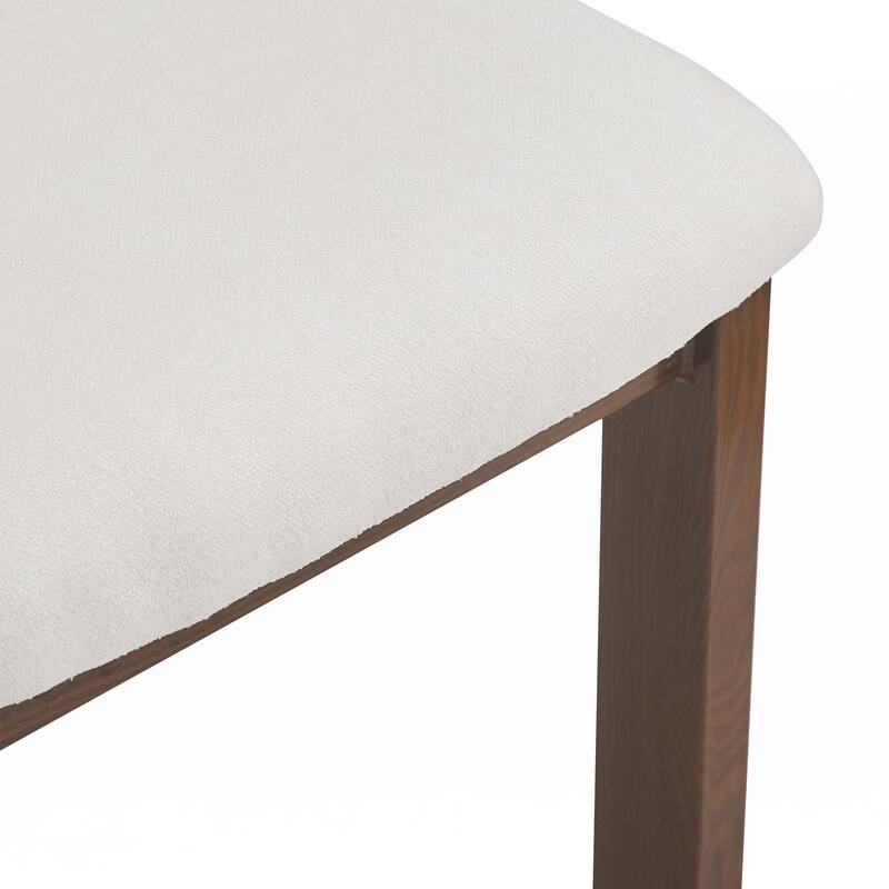 Upholstered Armless Dining Chairs With Metal Legs (Set of 2) - Dark Brown