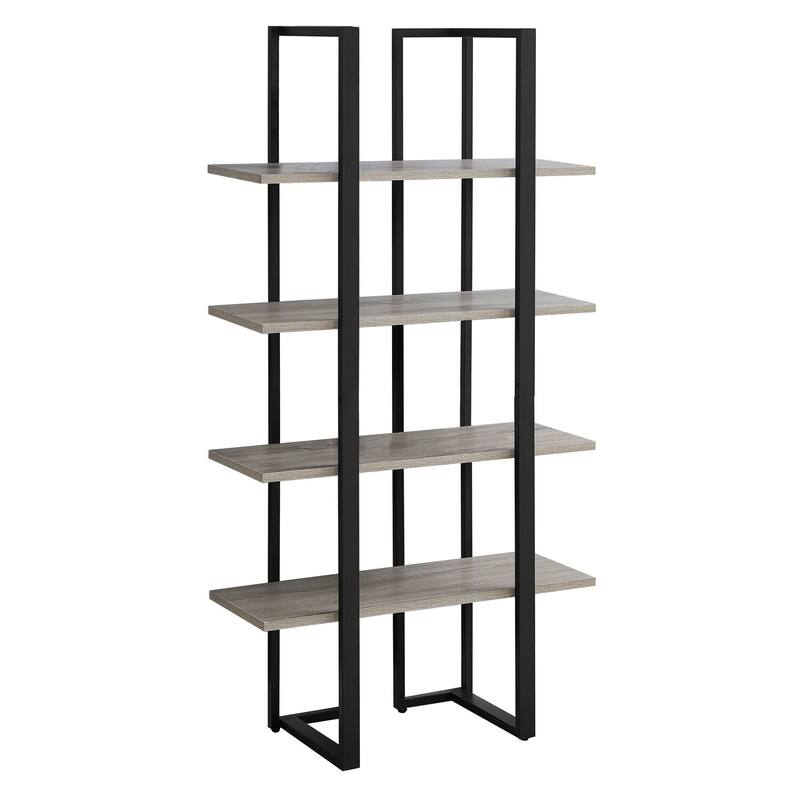 32-Inch High Low Wooden Bookcase with 2 Open Shelves in White Finish for Storage and Display - 32