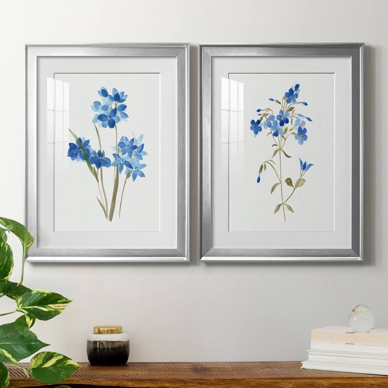 Blue Blossom Botanical I Premium Framed Print - Ready to Hang