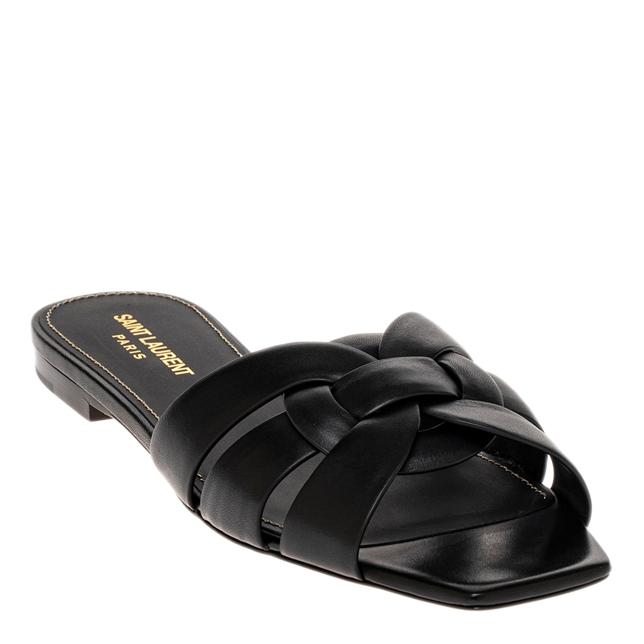 Saint Laurent Tribute Flat Sandals - Overstock - 42936484