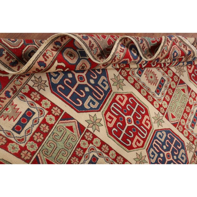 Traditional Oriental Kazak Area Rug Handmade Wool Carpet - 6'5" x 9'2"