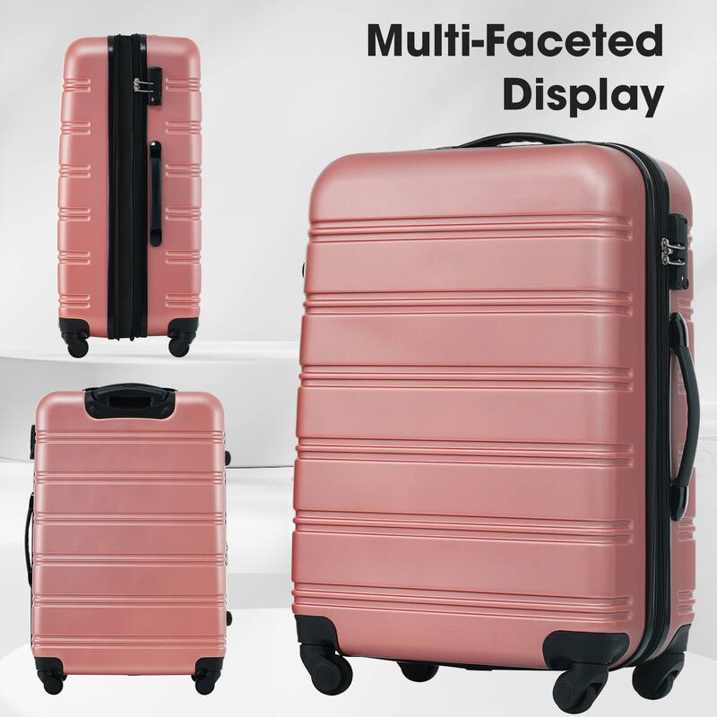 3 Piece Luggage Set, 20" 24" 28" Hardside Luggage Set, Lightweight Suitcase Set with TSA Lock and Spinner Wheels