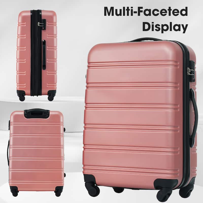 3 Piece Luggage Set Hardside Expandable Spinner Suitcase with TSA Lock Aluminum Handle 20" 24" 28"