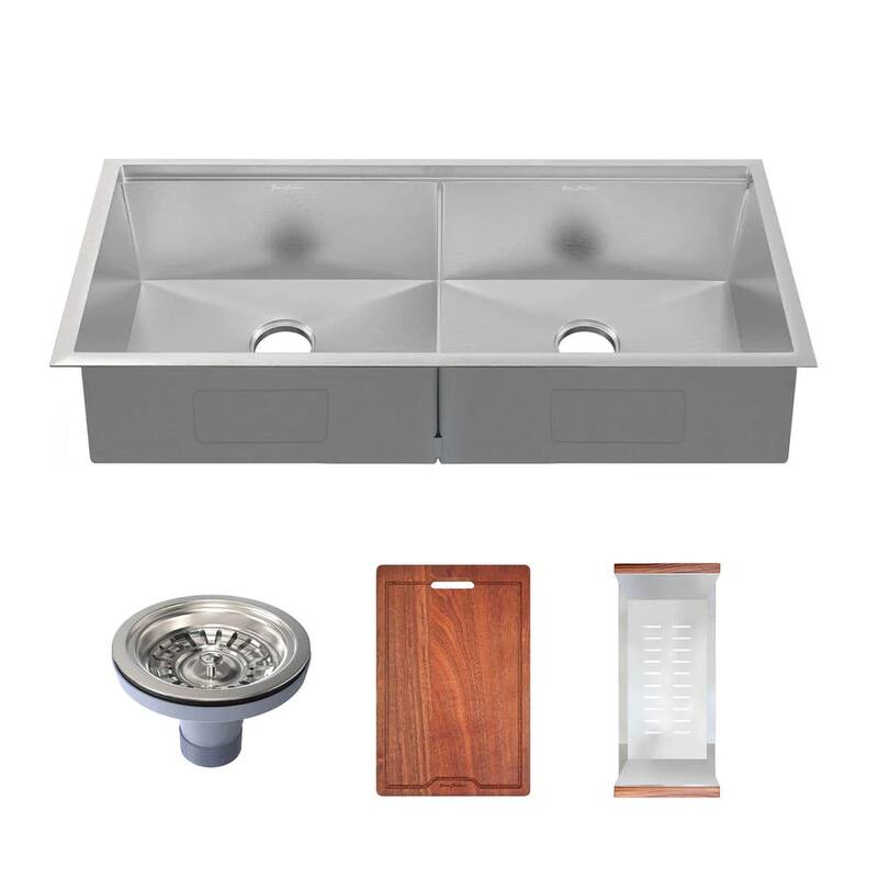Swiss Madison Rivage 45" x 19" x 10" Undermount Kitchen Workstation